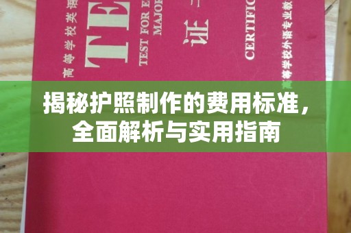 黎城揭秘护照制作的费用标准，全面解析与实用指南