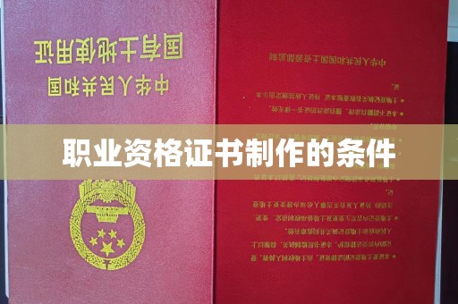黎城职业资格证书制作的条件